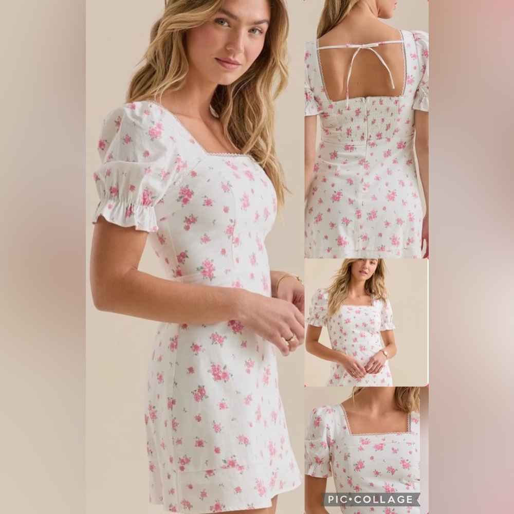 Altar'd State Pink Floral Midi Dress